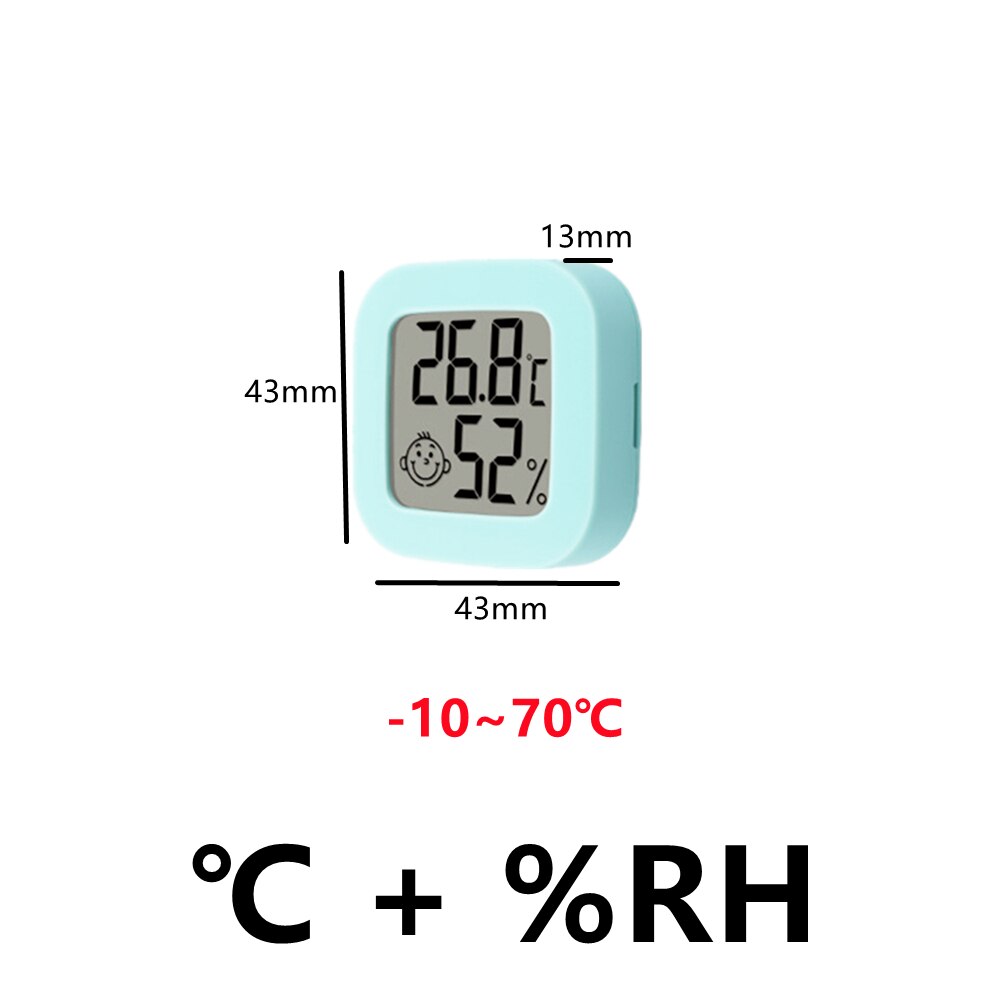 Sensor de temperatura Digital LCD para interiores, medidor de humedad, termómetro, higrómetro: MINI-A-Green