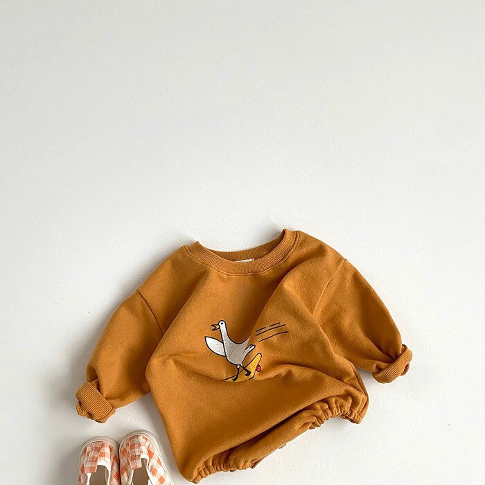 5127 -né bébé body automne Skateboard oie Onesies bébé fille une pièce vêtements à manches longues bébé garçon combinaison
