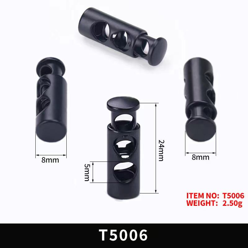 Plastic/Metal Toggle Spring Loaded Cord Locks Drawstring Rope Clip End Round Ball Sliding Fasten Button Lanyard Paracord Stopper: 30pcst5006