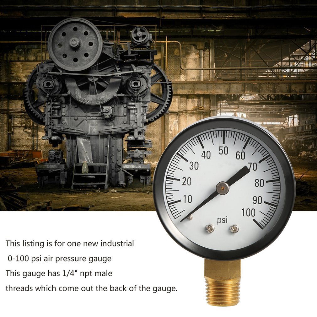 Simmons 1305 0-100 PSI 1/4" Well Pump Water Pressure Gauge TsS0-100PSI Precision Pressure Gauge Meter Hydraulic Tester