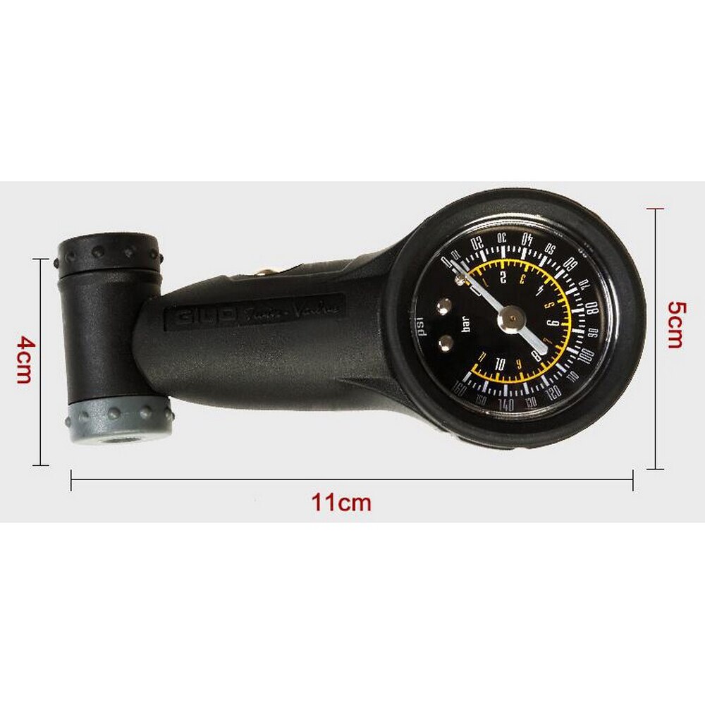 Manómetro para neumáticos de bicicleta, válvula Schrader Presta, indicador de presión de aire, barómetro, accesorios para bicicleta de carretera, 160 PSI