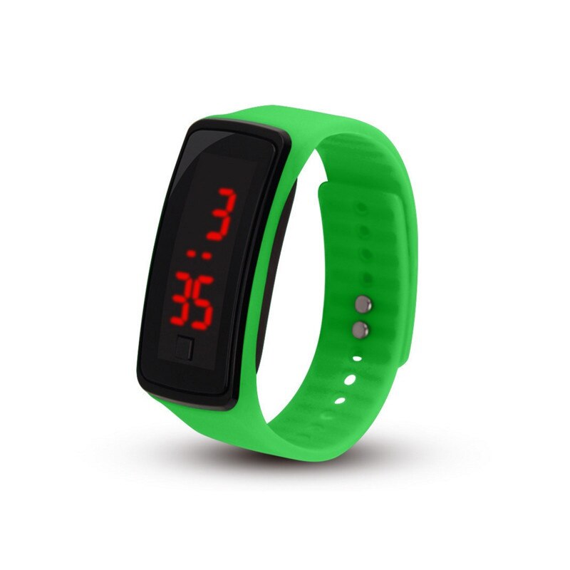 Reloj de pulsera deportivo informal para hombre y mujer, reloj de pulsera electrónico de silicona con Color caramelo para equipo de fitness infantil: G