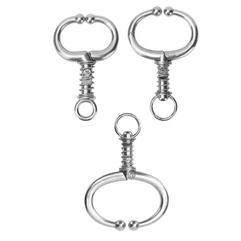 Farm Animal Supplies Cattle Nose Ring Stainless Steel Cattle Nose Clamp Bull Cow W Spring Nose Ring