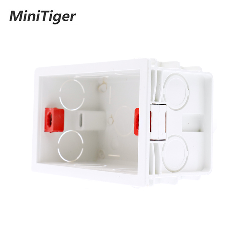 Minitiger 101mm * 67mm US Standaard Interne Montage Doos Terug Cassette voor 118mm * 72mm Standaard wall Touch Schakelaar en USB Socket