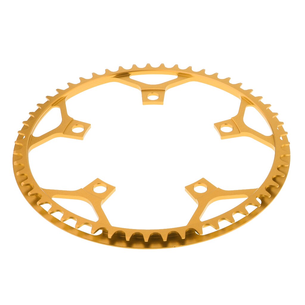 Bicycle Chainring Narrow Wide Chain Ring Sprockets Cranksets Guard Protector 130mm BCD - Bike Accessories: Gold 53T 