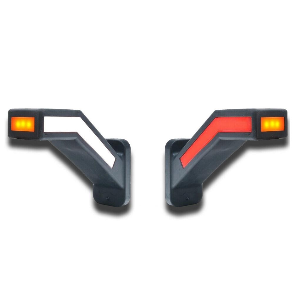 Krator-2 uds. De rotuladores laterales de LED neón, 12V, 24V, luces de despacho ámbar rojas y blancas, resistentes al agua para camiones