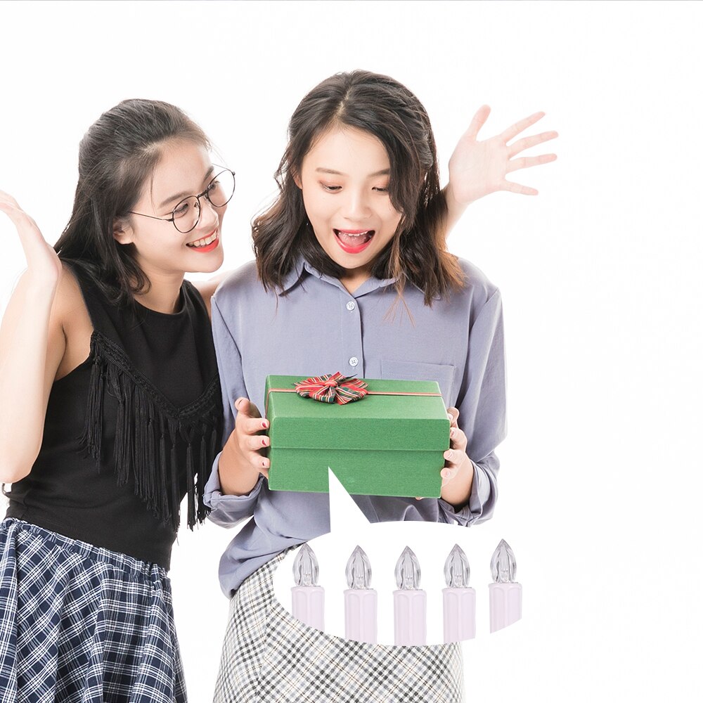 10pc/lot LED Candles Christmas Tree Decoration Light Wireless Remote Control Tealights Night Light for Home Party