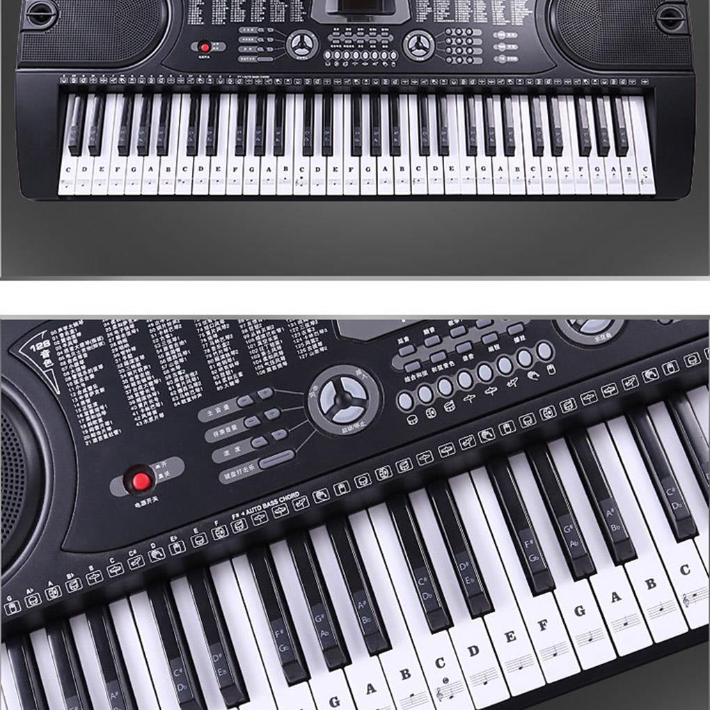 Piano Key Sticker PVC Piano Key Decal Removable Electronic Keyboard Note Decal Musical Instrument Supplies