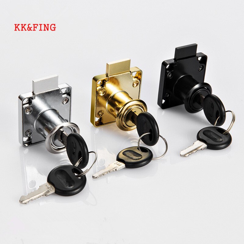 Kk & Fing Lade Sloten Met 2 Sleutels Meubilair Hardware Deur Kast Lade Slot Voor Bureau Brief Box 3 kleuren Cam Sloten