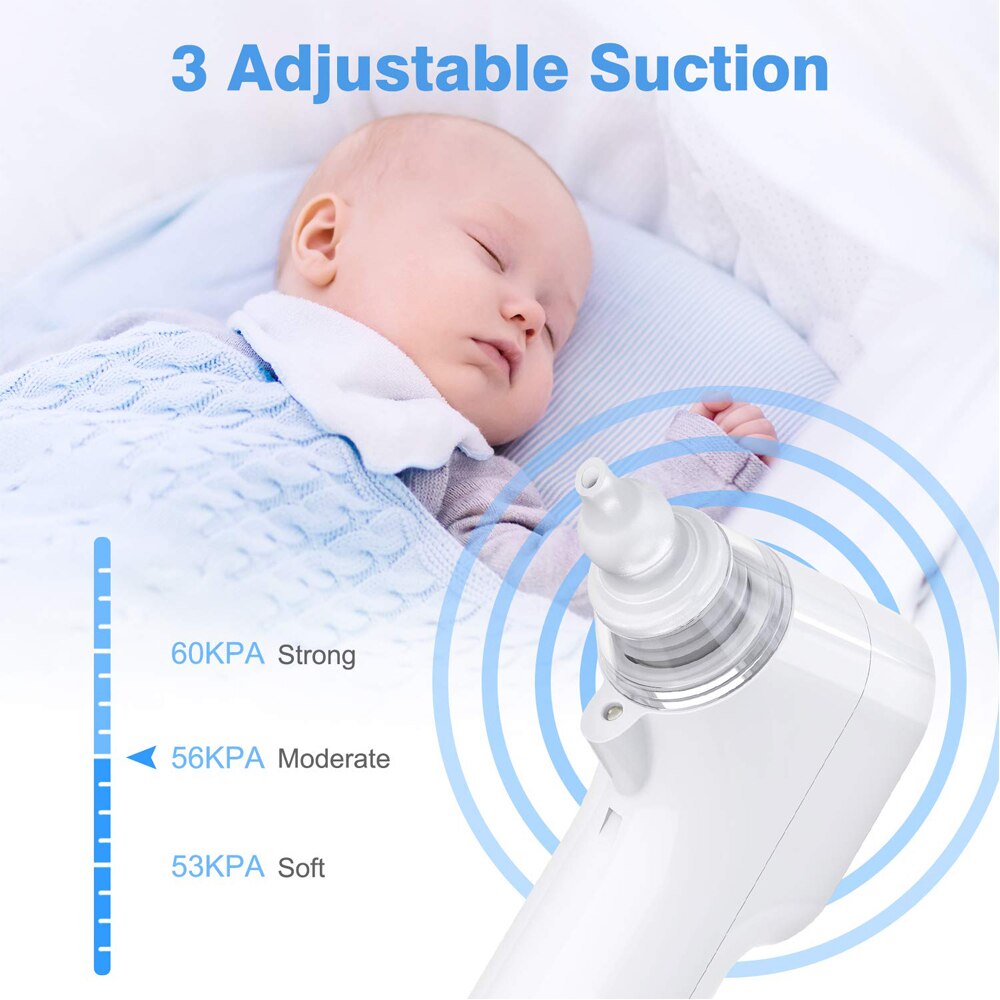 Bebê nasal aspirador elétrico bebê nariz líquido de limpeza otário nariz e snot otário nariz sucção para recém-nascidos com 4 bocais