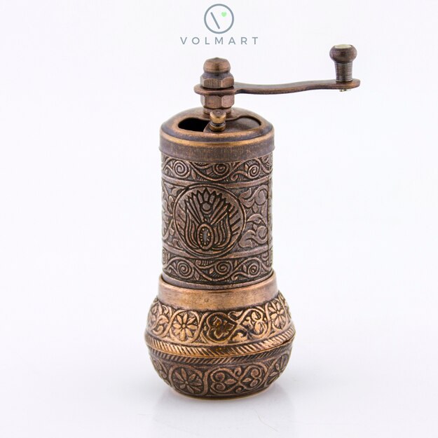 Nostalgisk peppar-kaffe-salt-kryddkvarn 4.3 '  - 11 cm.