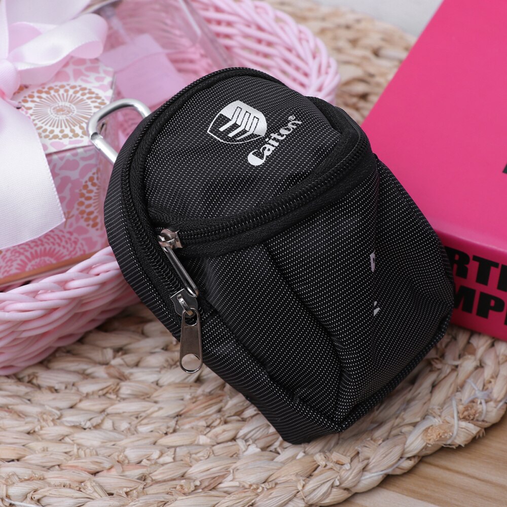 Lightweight Canvas Mini Golf Ball Holder Pouch Bag Golf Tees Pouch Bag (Black)