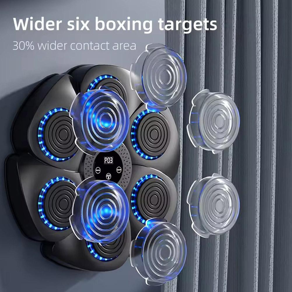 Music Boxing Machine Dynamic Indicator Lights Wall Mounted Boxing Training Punching Equipment Bluetooth-Compatible With Gloves