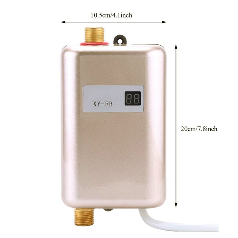 3800w mini elektrisk varmvattenberedare direkt elektrisk varmvattenberedare direkt elektrisk vattenvärmare dusch 3 sekunder eu plug gold