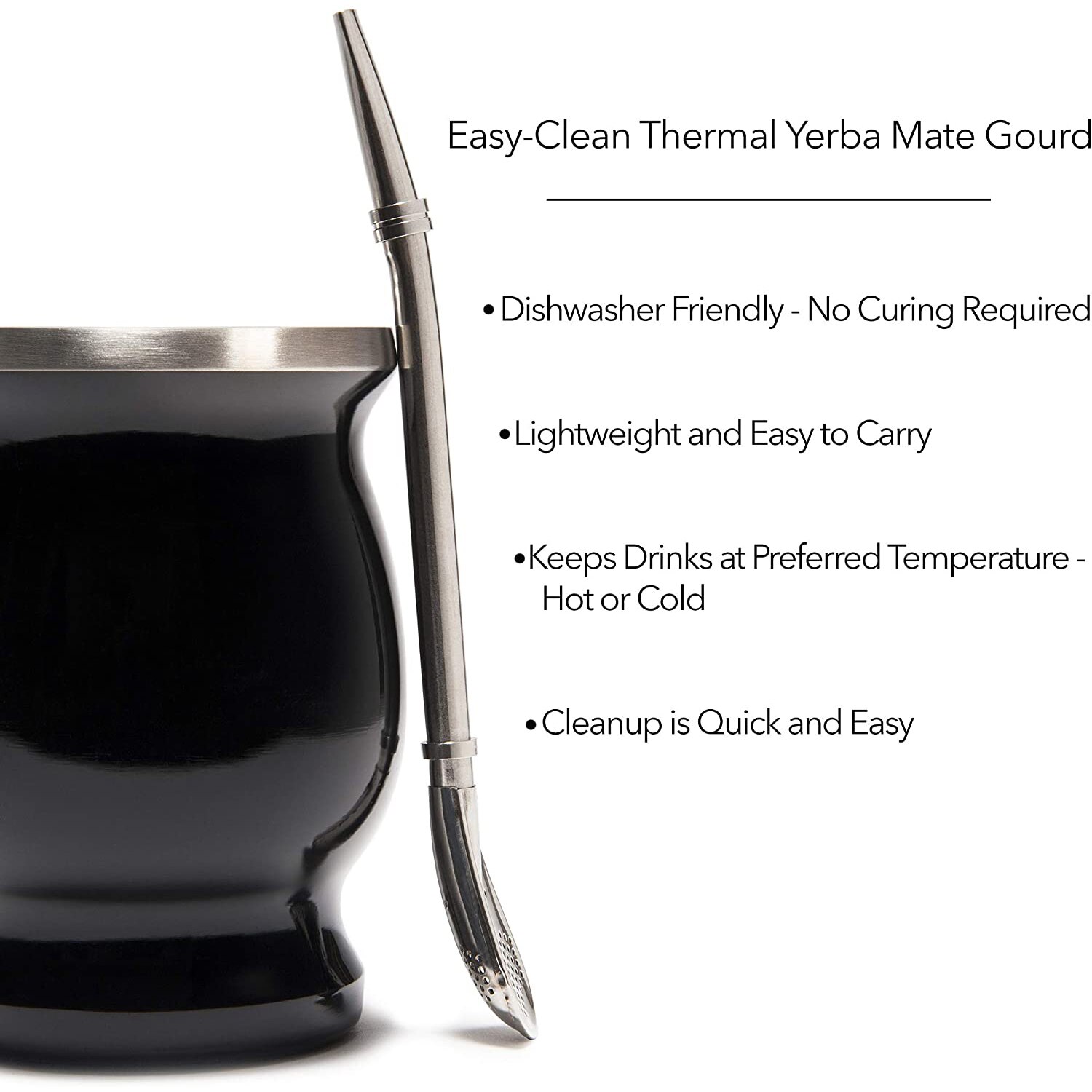 Yerba Mate Thee Cup Isolatie Cup Stro Yerba Mate Thee Cup Argentinië Thee Cup Inclusief Yerba Mate Kalebas (Cup) en Een Bombilla