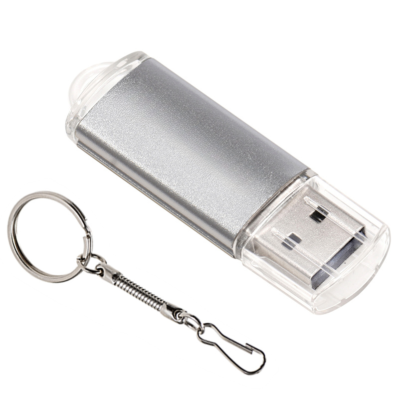 USB 2.0-Blitz-Laufwerk 128 GB Hochgeschwindigkeits-Stock 64 GB 32 GB Schlüsselanhänger Erinnerung Stock 16 GB Lila Mini-USB-Stock 8 GB für Laptop U Disk: Silber / 8 GB