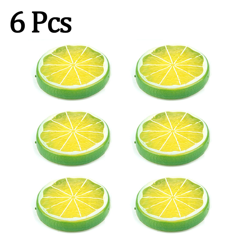 6 pezzi fondali fotografia di limone finto puntelli fette di lime artificiali sfondi fotografici imitazione frutta decorazioni per la tavola da cucina: LIGHT BLUE