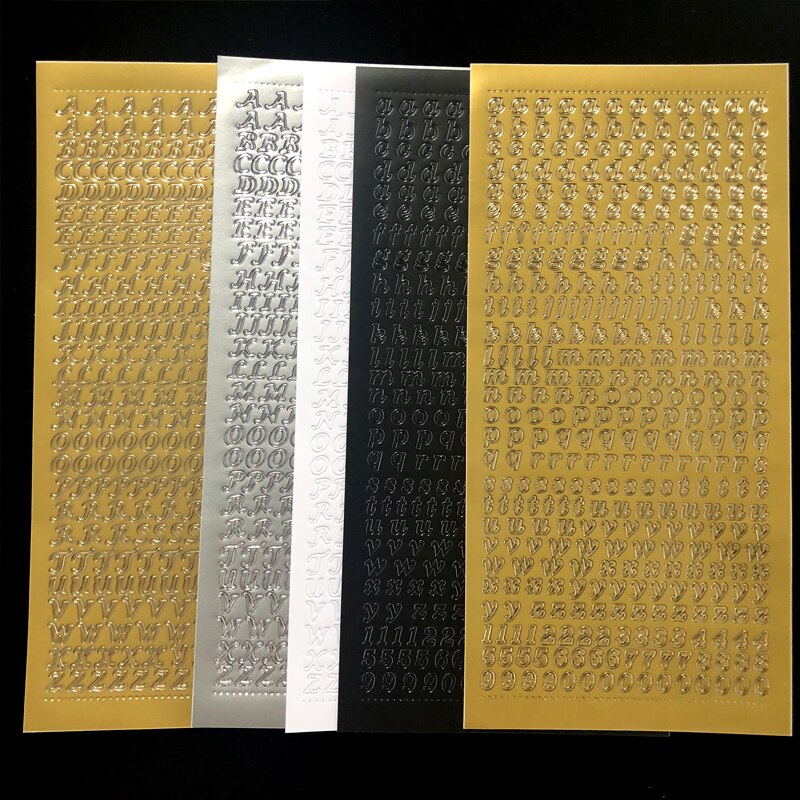 Koreaanse Ins Bronzing Brief Aantal Deco Stickers Diy Idol Kaart Album Scrapbooking Dagboek Gelukkig Plan Esthetische Sticker Briefpapier