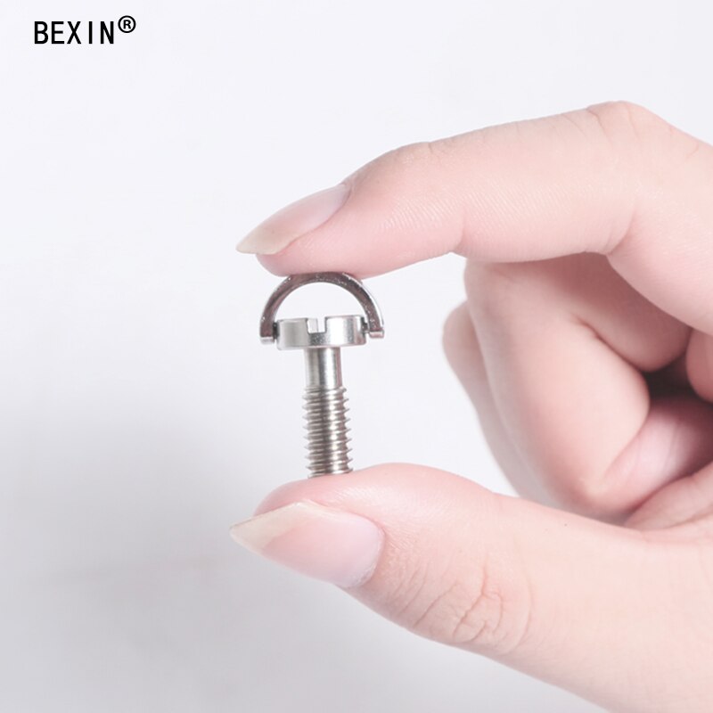 Adattatore a vite lunga d-ring con albero a D per fotocamera a sgancio rapido filetto da 1/4 pollici per treppiede Qr piastra a sgancio rapido (confezione da 2)