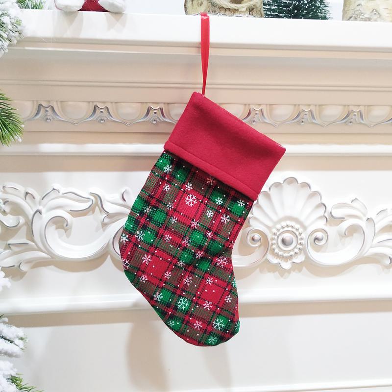 Kinder Weihnachten Stocking Decor Weihnachten Strümpfe Santa Candy Tasche Socke Kinder Candy Tasche Santa Claus Weihnachten Socken Baum Ornamente: 01