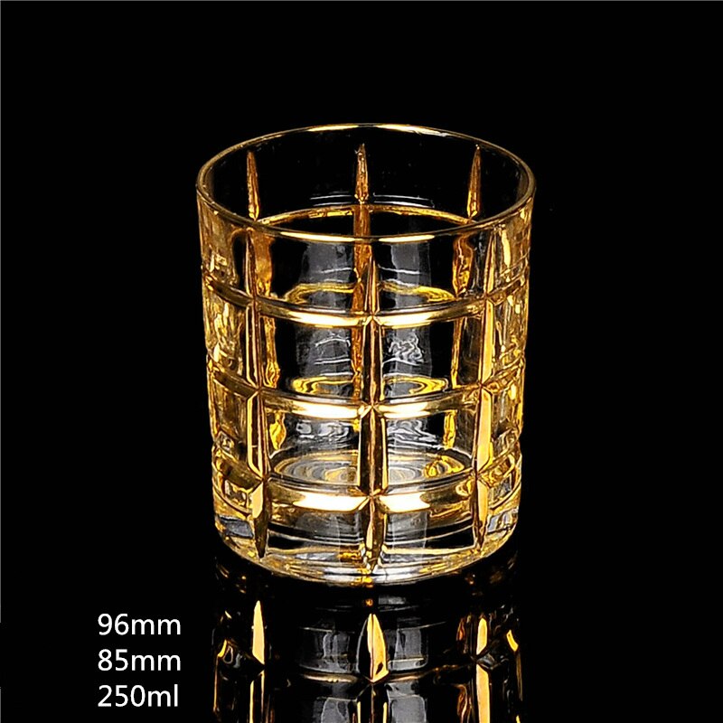Ouderwetse Whisky Glas Trace Golden Crystal Drinkglazen Chivas Wijn Cup Bar Vasos De Cristal Verre Een Vin Vidro tumbler: Style 2