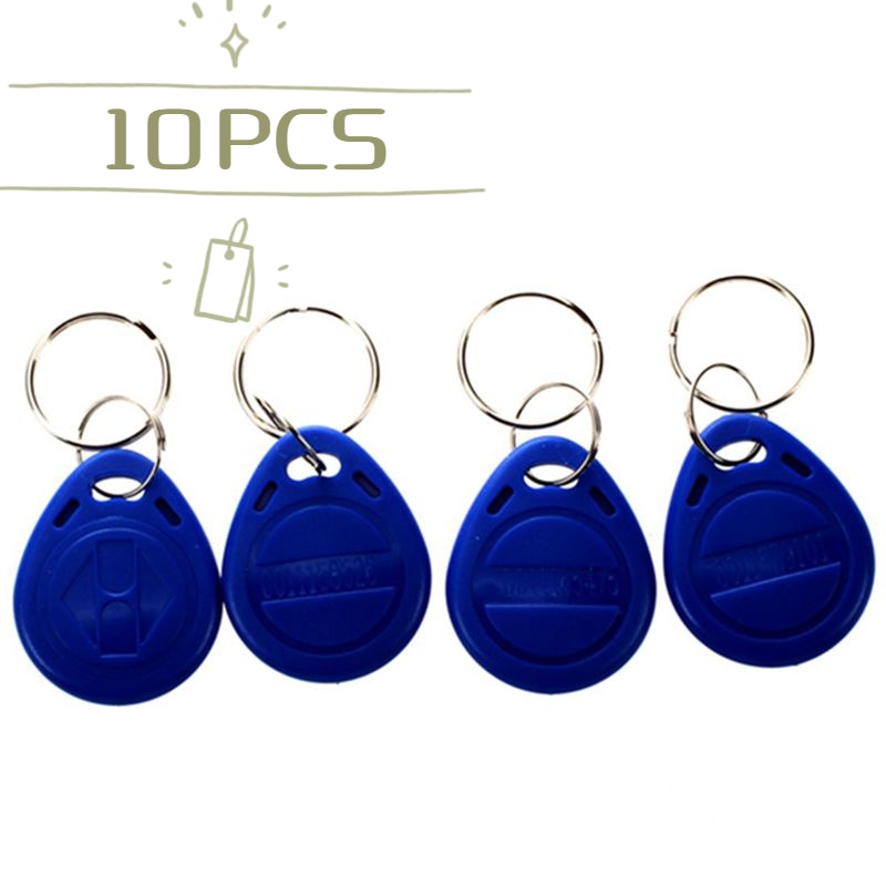 10 stk  em4305 125 khz nøglekopi omskrivbar skrivbar omskrivning em id  t5577 nøglefob rfid tag ringkort nærhed token adgang duplikat
