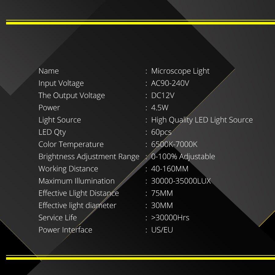 60 LEDs Stereo Microscoop LED Ring Light 4.5W 90-240V Professionele Verlichting Camera Vergrootglas Illuminator Voeding dimmer
