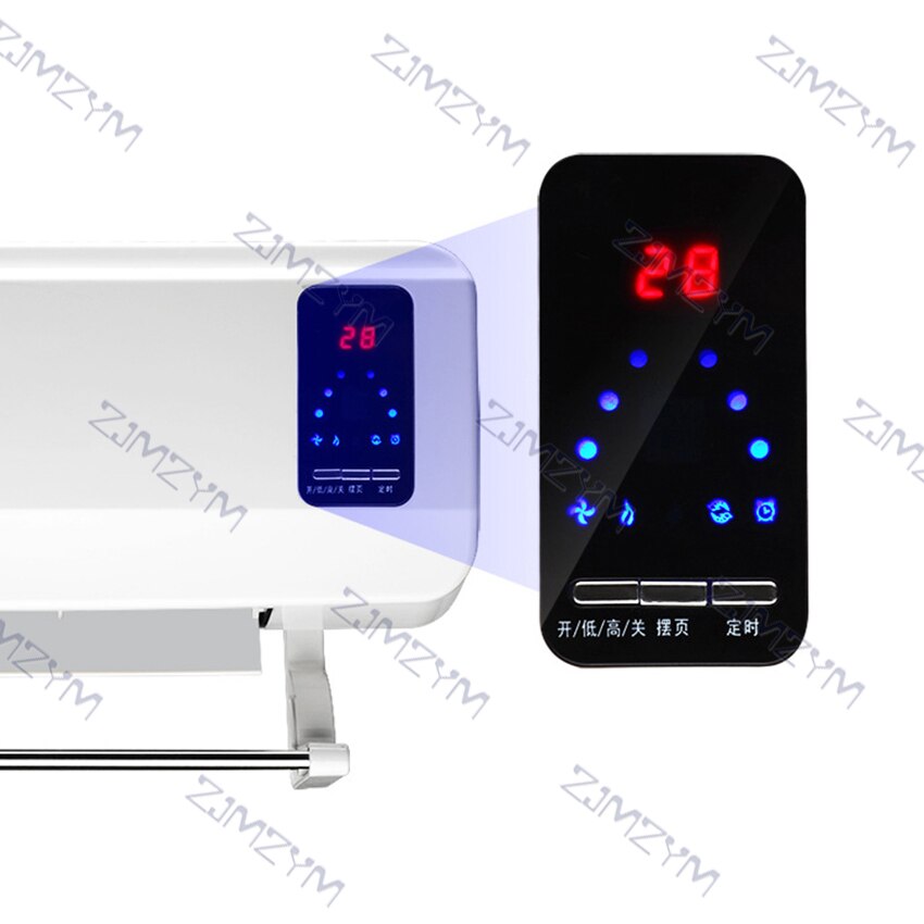 2000W Electric Heater Fan Wall Mounted Air Conditioner Household Telecontrol PTC ceramic heating Wall Hanging Warmer Device 220V