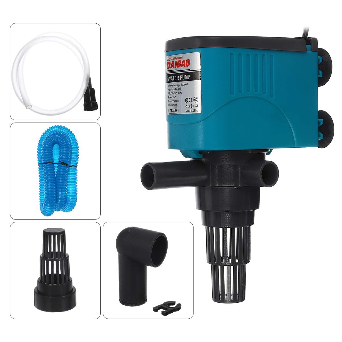 3 In 1 Aquarium Filter Air Pump Aquarium Water Pump Fish Tank Circulating Water Spray Submersible Purifier Filter System