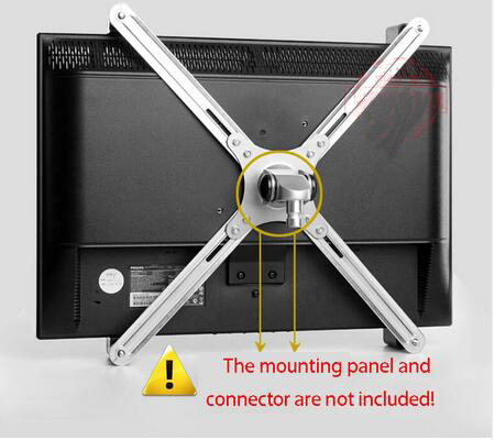 Fastgørelsesbeslag udvidelse apple monitor holder udvidelse support til 14-27 tommer ingen monteringshul skærme monteringsforlængelse eve -004: Sølv