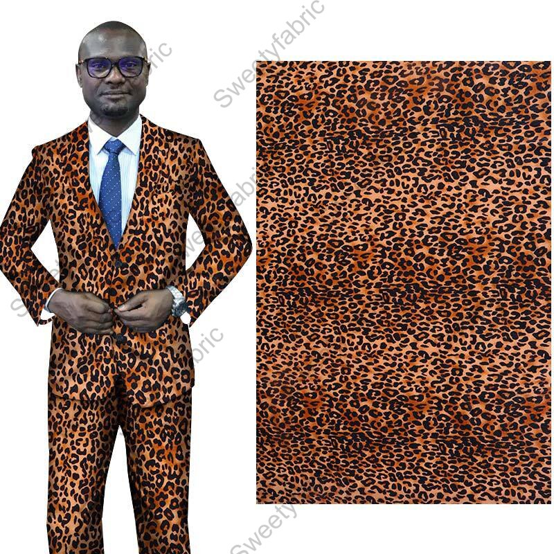 100% Polyester African Fabric Wax Leopard Veritable Printed Nederlands Pagne Holland For DIY Sewing ankara Textile