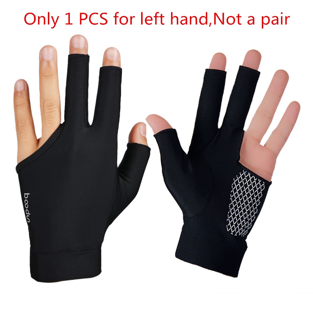 1 pièces unisexe gants de billard pour main gauche Silicone anti-dérapant haute élastique Lycra Table balle tirer Snooker gants pour hommes femmes
