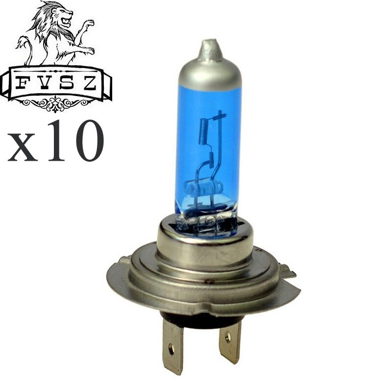10Pcs H7 12V 55W 5000K Super Halogen scheinwerfer birne Weiß Halogenlampe Quarz Glas Auto Scheinwerfer lampe