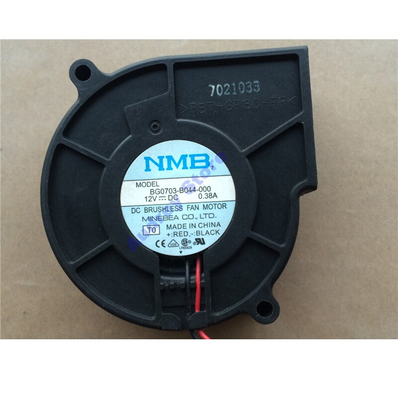 Ventilateur centrifuge Turbo NMB 7530 BG0703-B044-000 DC12V 0.38A, 3000rpm 20CFM, souffleur d'air