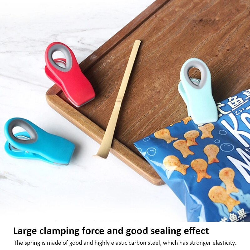Magnetic Multipurpose Bag Clips Bag Fresh Keeping Clamp Sealer For Kitchen Refrigerator Magnet Clips Sealing Portable