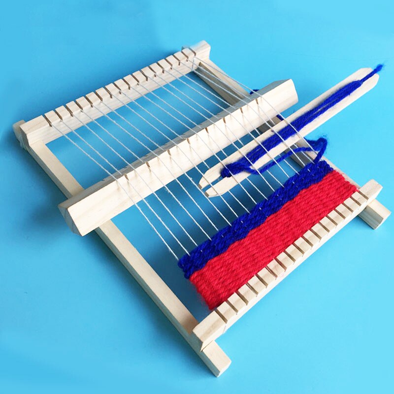 Weaving Loom Craft Educational Tool Wood Weaving Traditional Wooden Kids Adult Toy Frame Pixel Knitting Machine Christmas