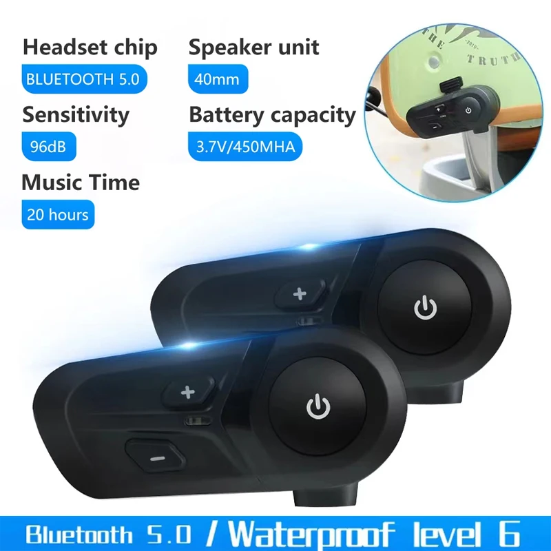 Motorrad Bluetooth Headset 5,3 kabellos Helm Headset Freis prec heinrich tung Bluetooth Telefon Musik Spieler für Motorrad Helme