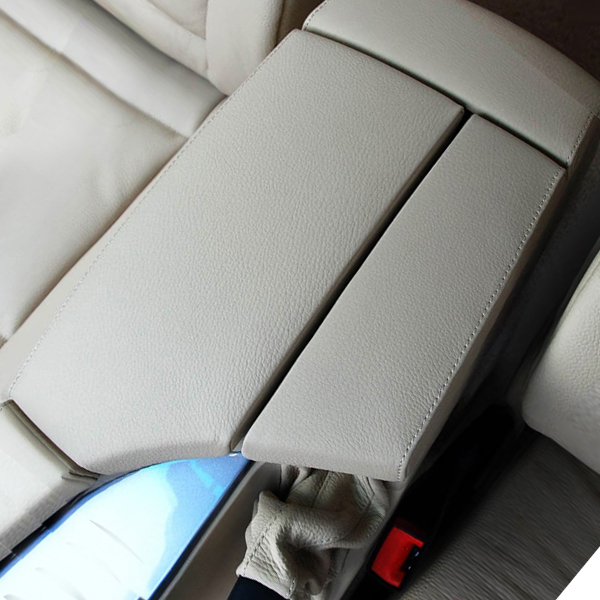 Voor Bmw 5 Serie E60 2004 2005 2006 2007 Auto Center Armsteun Doos Pad Microfiber Leather Cover: gray for LHD