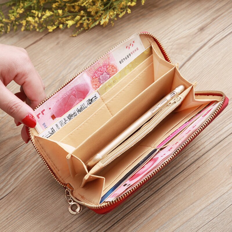 Lungo delle donne Del Raccoglitore di Bowknot Regalo di Modo Bello Sacchetto Dei Soldi del Supporto di Carta di Credito di IDENTIFICAZIONE Kawaii Della Signora Portatile Per Le Ragazze Lungo Femminile borsa