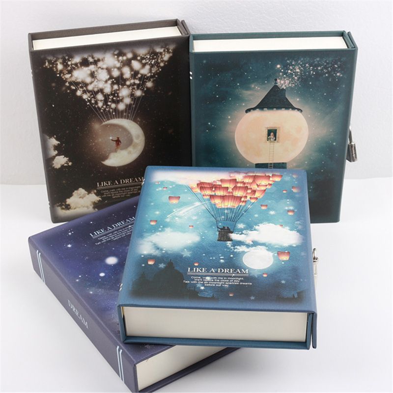 "Like a Dream" Diary with Lock Notebook Cute Functional Planner Lock Book Dairy Journal Stationery Box Package
