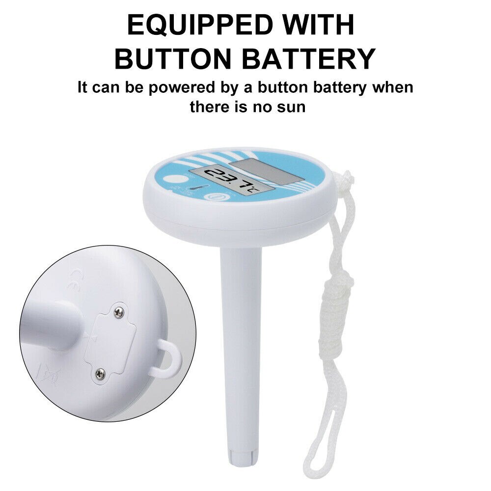 thermomètre numérique à énergie solaire piscine flottante jauge de température d'eau précise LMH66