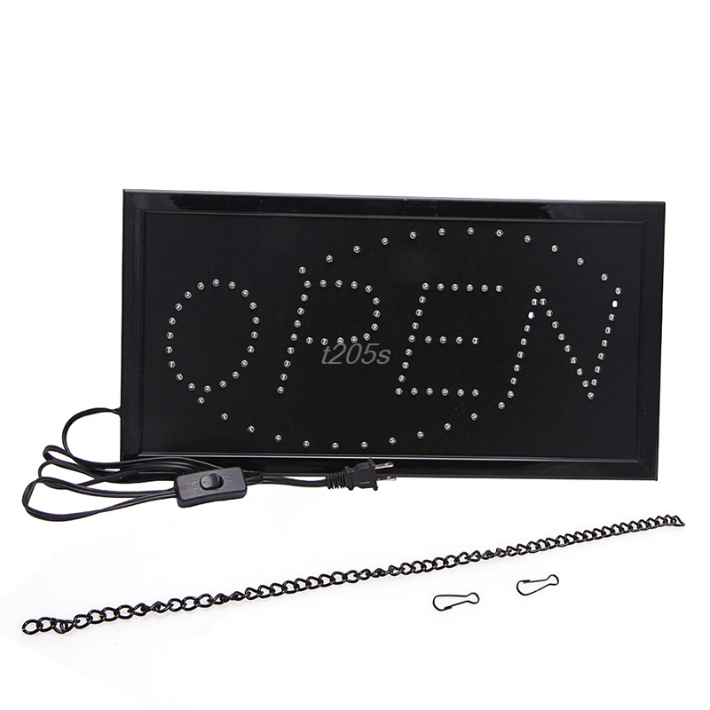 Bright Animated Motion Running Neon LED Business Store Shop OPEN Sign + Switch T25