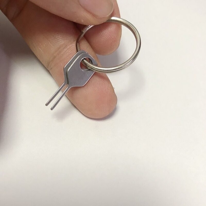 2 Stuks Sim Card Tray Removal Eject Pin Key Tool Roestvrijstalen Naald Voor Iphone Ipad Samsung Voor Huawei Xiaomi