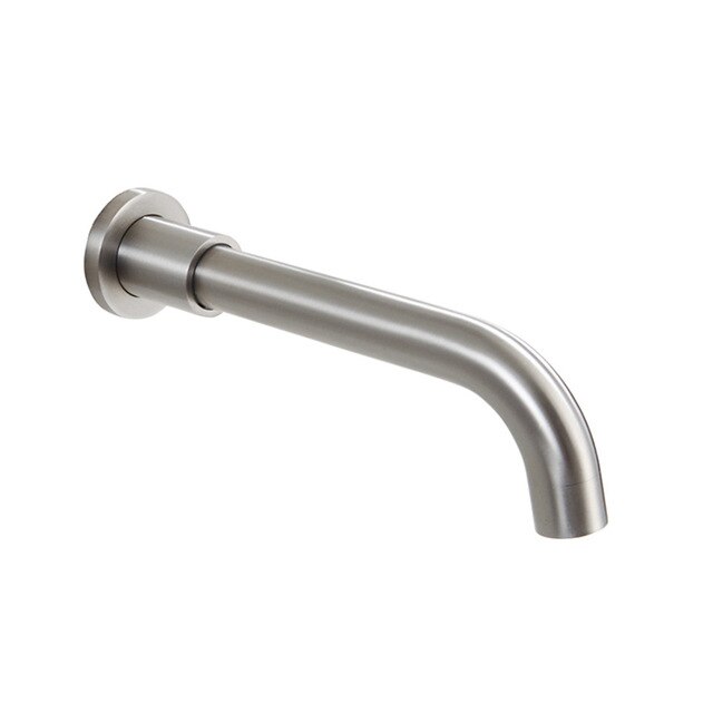 Wall Mounted Shower Spout Faucets Bathtub Shower Mixer Faucet Spout Solid 304 Stainless Steel Bathroom Brushed Bathtub Tap: Round