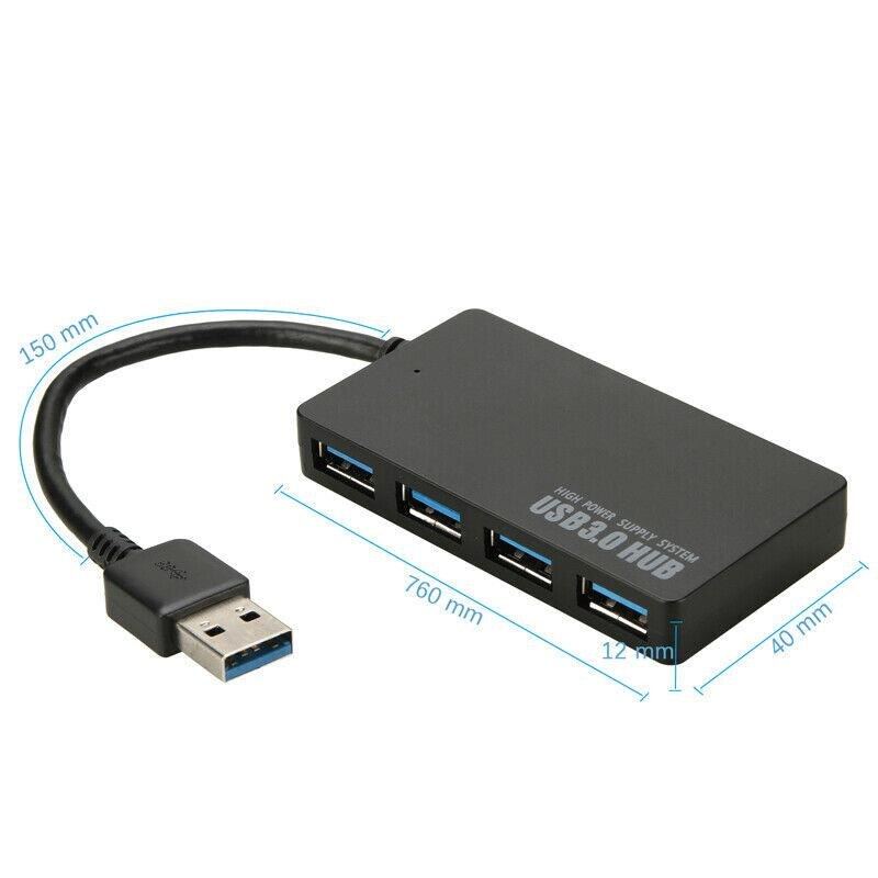 Ultra Slim USB 3.0 4 Port Multi Data Hub Expansion Splitter High Speed 5 Gbps USB Hub Adapter For MacBook PS3 Xbox Laptop