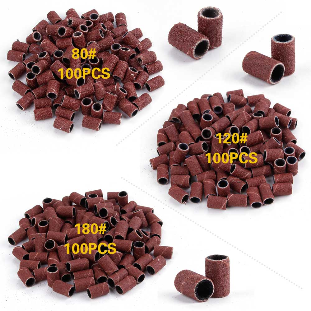 Electric Machine Apparatus for Manicure Pedicure Nail Tools 12Pcs Quartz Nail Drill Bits Nail Tools 100Pcs Sanding Bands EU Plug