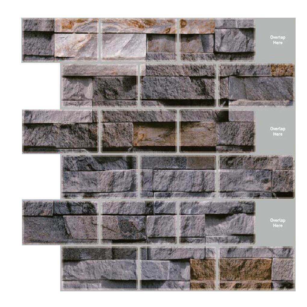 Ściana kafelkowa naklejka 3D cegła plastikowa tapeta samoprzylepna DIY Dom ścienna dekoracyjna naklejka salon DIY tło: As Shown7