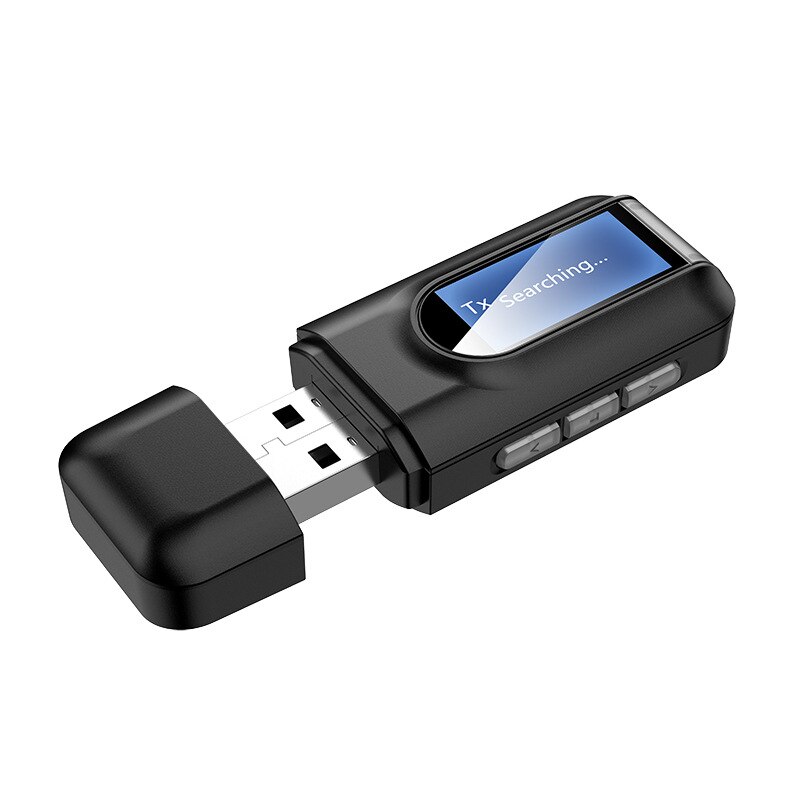 Usb Bluetooth Zender Ontvanger 2 In 1 Met Screen 5.0 Usb Bluetooth Audio Adapter