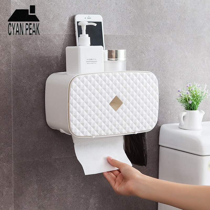 Tissue Dispenser Wall-mounted kitchen Tissue Holder Toilet Storage Box Rack Napkin Home Organizer Accessories Sanitary Paper