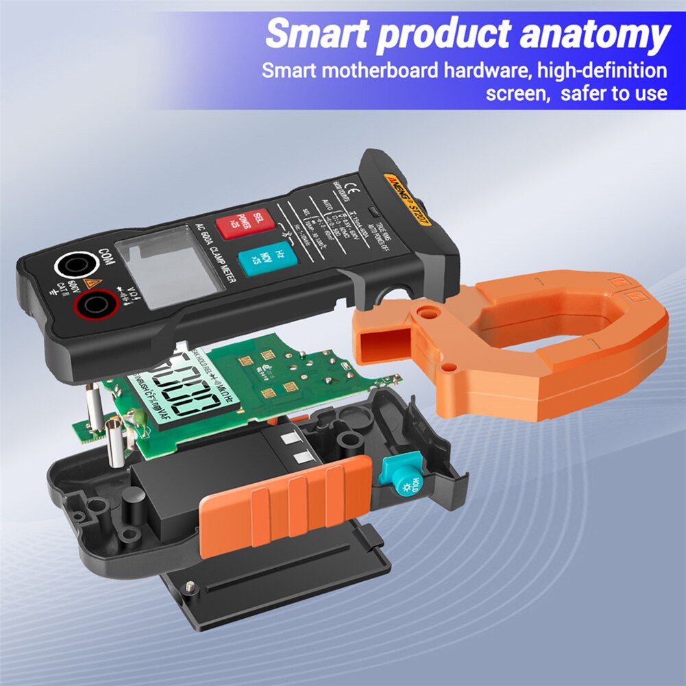 Digital Clamp Multimeter Voltmeter Ammeter Easily Carrying Auto-Range APP Bluetooth Amp Meter Lightweight Gadgets